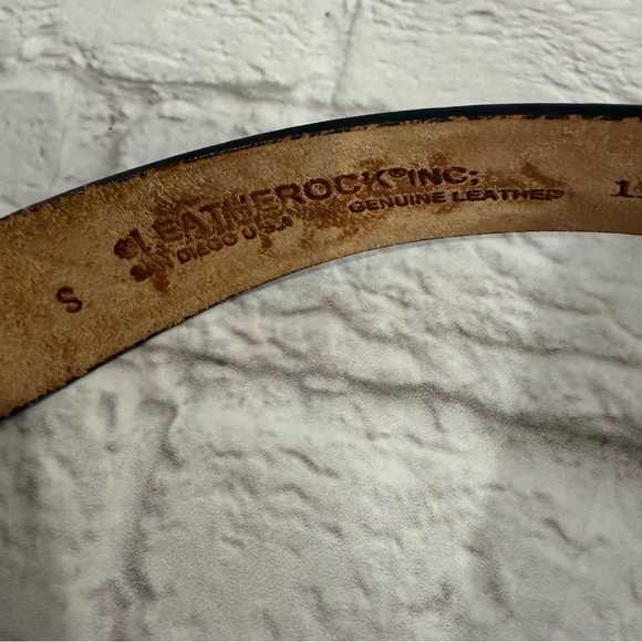 Leatherock Inc made in USA womens western belt star belt buckle cowgirl small - Picture 6 of 11